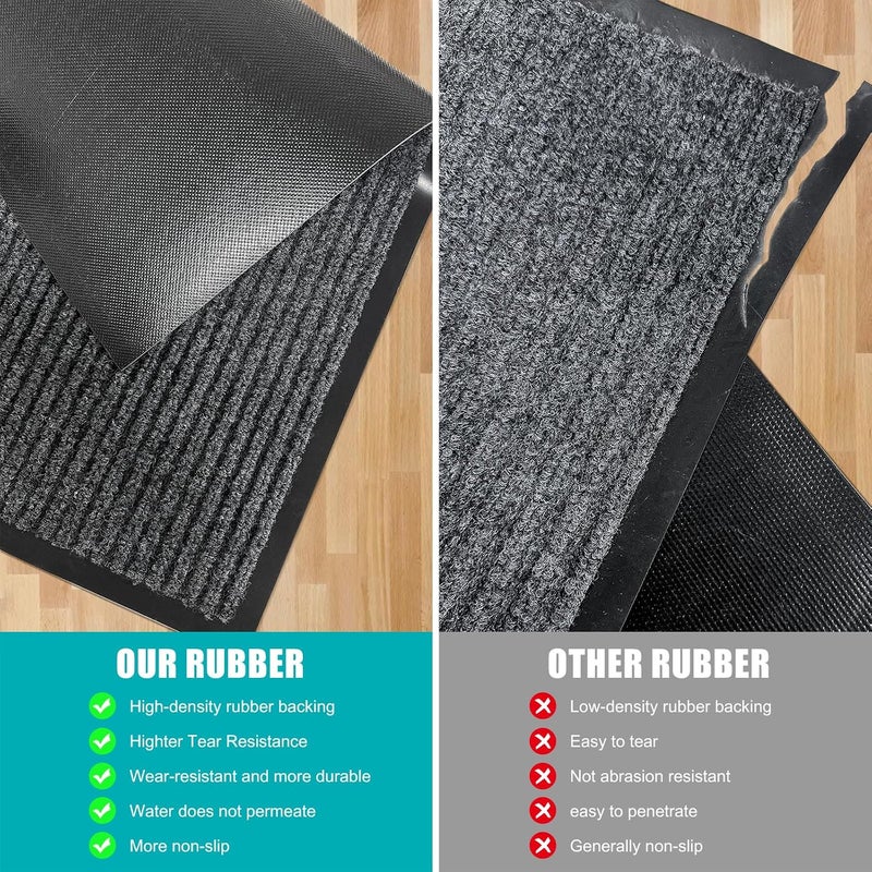 Azadx 3'x4' Front Door Mat Heavy Duty Indoor Outdoor Door Mat Non-Slip Backing Doormat for Entryway Stain and Fade Resistant Commercial Floor Mats Entry Mat Low Profile Welcome Door Mats - Image 4